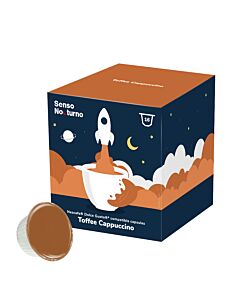 Senso Nocturno Toffee Cappuccino package and capsule for Dolce Gusto
