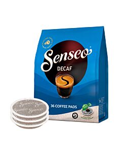 Senseo Decaf package and pods for Senseo
