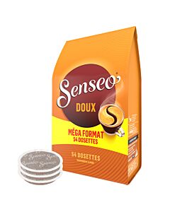 Senseo Doux 54 package and pods for Senseo
