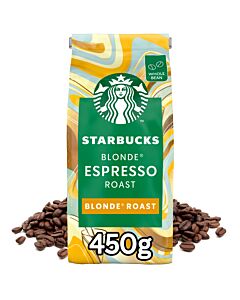 Blonde Espresso Roast coffee beans from Starbucks 
